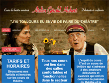 Tablet Screenshot of cours-theatre-gerald-hubert.com